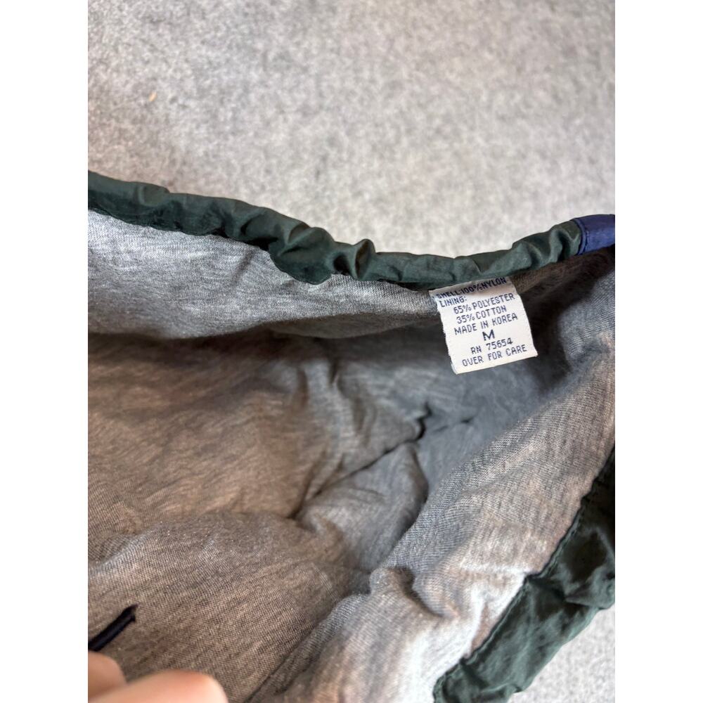 VINTAGE 90s Abercrombie Track Pants Mens Green Straight Leg Windbreaker Medium - Picture 7 of 7